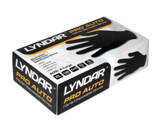 GLOVES LYNDAR PRO AUTO BLK NITRILE XLARGE(100)