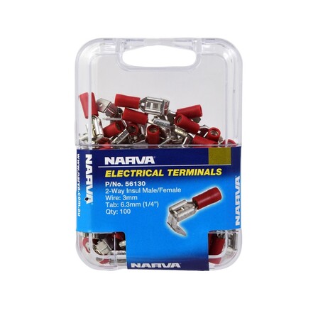 NARVA 2-WAY INSUL CONNECTOR 6.3MM (piggy back)