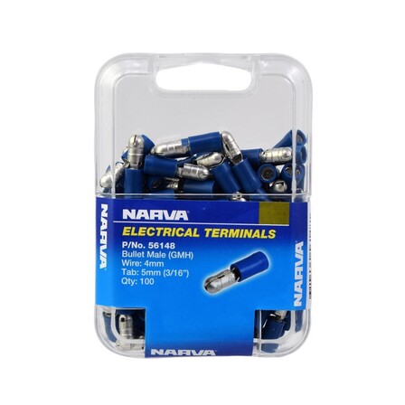 NARVA CONNECTOR BULLET MALE BLUE/GMH 100PCS BOX
