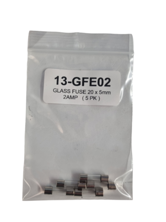 Glass Fuse 20 x 5mm 2amp Pack Of 5