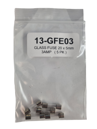 Glass Fuse 20 x 5mm 3amp Pack Of 5