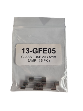 GLASS FUSE 20MM 5.0AMP 5 PACK