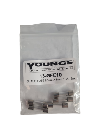 Glass Fuse 20MM 10AMP 5 Pack