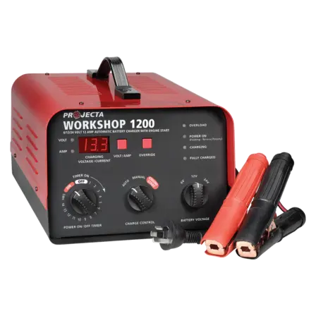 Projecta 6/12/24V Automatic and manual 12 Amp 2 Stage Battery Charger