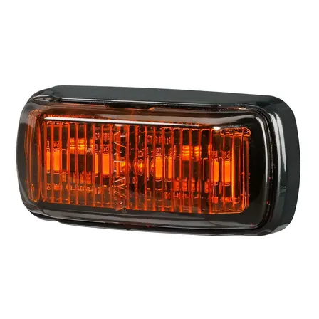Narva 9–33V LED Front End Outline Marker, Side Indicator (Amber), Black Base, 0.5M Cable
