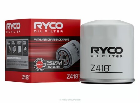 Z418 Ryco Oil Filter Supersedes from Z87A