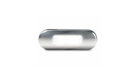 DuraLED® White Flush Mount Front Position/End Outline Lamp Stainless Steel Rim Blister Pack