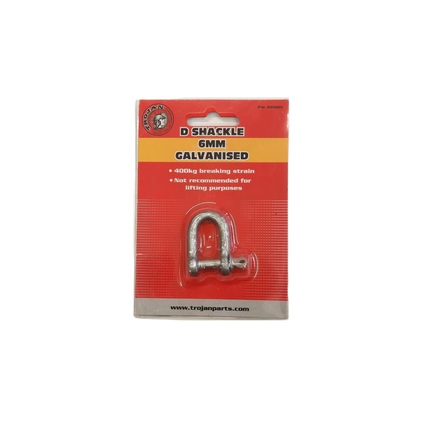 D-Shackle - Galvanised - 6mm - 15mm x 13mm Trojan