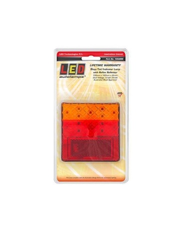 LED Stop/Tail/Indicator Lamp with reflex reflector 12/24V