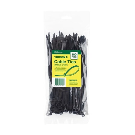 Tridon Cable Tie Black 200x4mm PK100