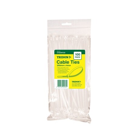 Cable Ties 300 x 5mm Natural (White) 100PKT