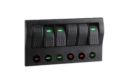 Switch Panel 6 Way LED Circuit Breaker
