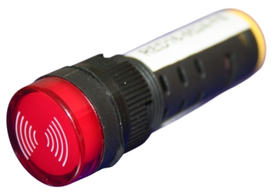 Buzzer Flashing 16mm 12V LED Red