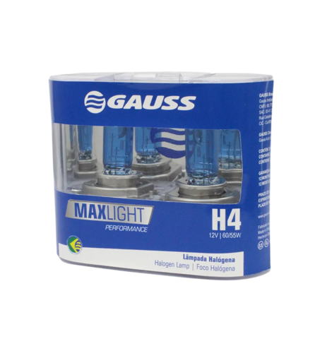Gauss H4 Max Light +110% Halogen Bulb 12V 60/55W Twin Pack (GL122)
