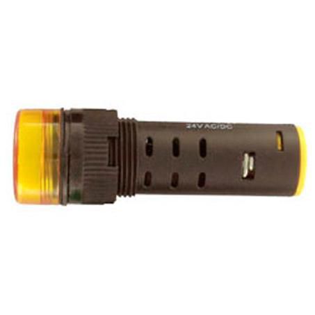 16mm LED Flashing Warning Light 12V DC Orange