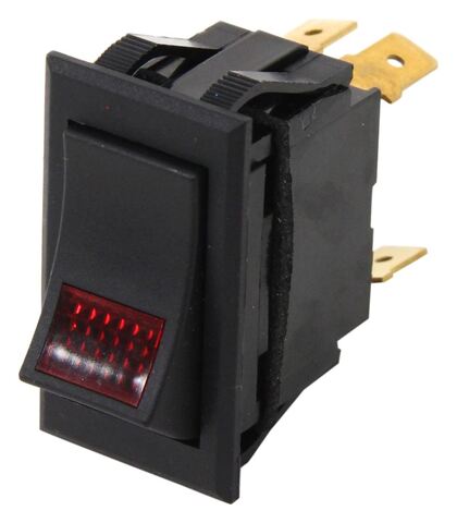 Rocker Switch On/Off DPST 35A Black