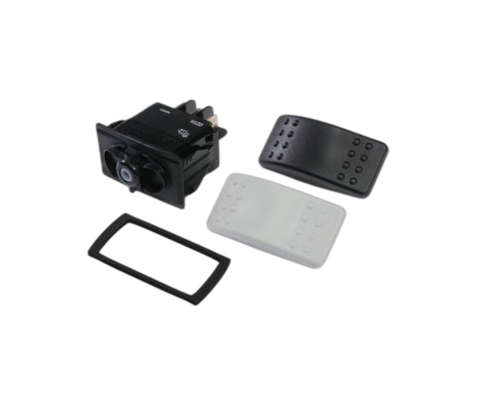 Rocker Switch DPST 24V Amber LED (Cole Hersee 58332)
