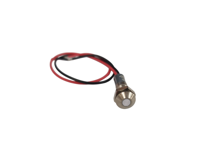 LED PILOT LAMP 12/24VDC 6mm THREAD *** WHITE ***