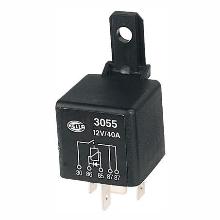 Hella Mini Relay 12V 40A Normally Open with Diode 3055