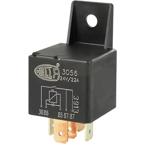 Hella Mini Relay 24V 5 Pin Normally Open 22A with Diode 3056