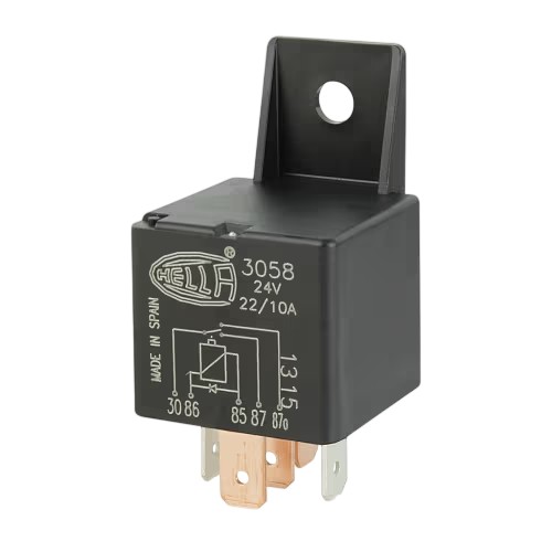 Hella Mini Relay 24V 5 Pin Change-over 22/10A with Diode 3058