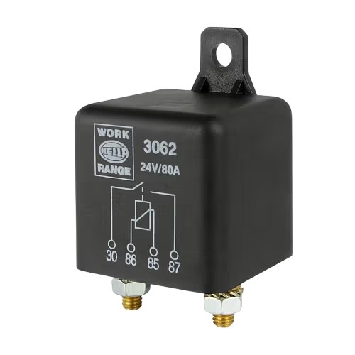 Hella High Capacity Relay 24V 4 Pin Normally Open 60A Continuous / 80A Peak 3062