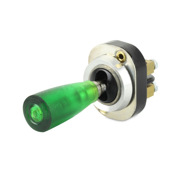 Hella Indicator Toggle Switch On-Off-On Illuminated Green 4206