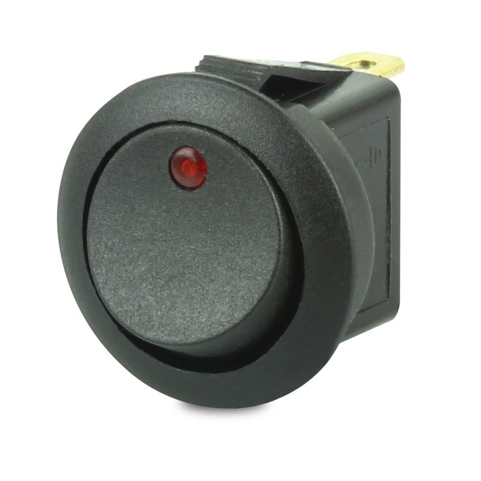 Hella Round Rocker Switch Off-On Red LED 12V 4448