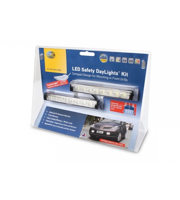 Hella LED Safety DayLights Kit Easy-Fit 12V with Smart Controller 5636-BL