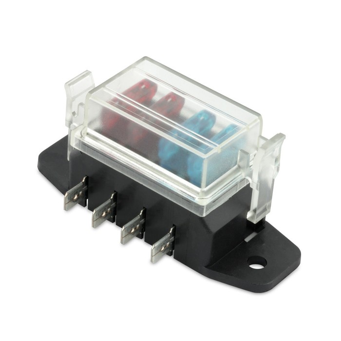Hella Blade Fuse Box - 4 Fuses - Side Connectors 8720S