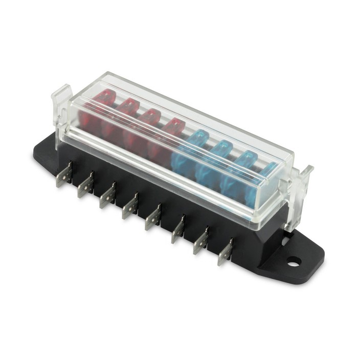 Hella Blade Fuse Box - 8 Fuses - Side Connectors 8722S
