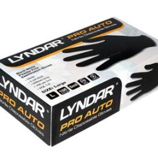 Gloves Lyndar Pro Auto Blk Nitrile Large(100)