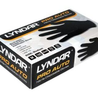 Gloves Lyndar Pro Auto Blk Nitrile Medium(100)