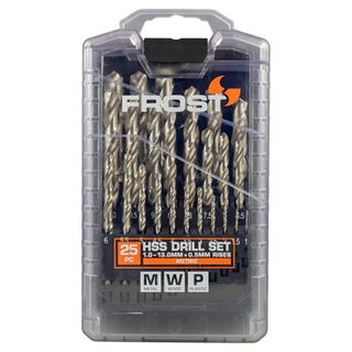 Drill Jobber HSS Bright Set 1-13MM 25PC Frost FD101