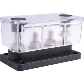 Buss Bar ( Negative ) with Cover 150A S/S 8mm Studs