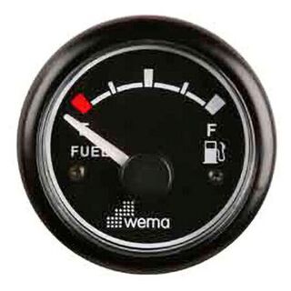 Gauge Elec Fuel Level 12/24V 52MM Bl