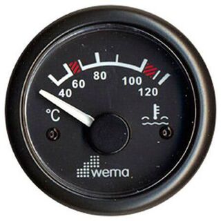 Gauge Temp 40-120C Blk 52MM 12/24V
