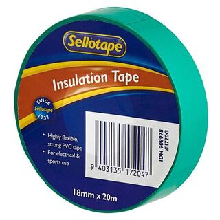 PVC Tape 18mm x 20mtr Green(per Roll)