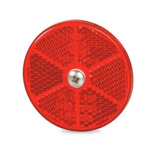 Retro Reflector - 60mm diameter - Red - Screw Mount