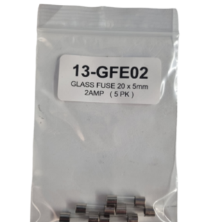 Glass Fuse 20MM 2AMP 5PK
