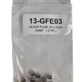 Glass Fuse 20 x 5mm 3amp Pack Of 5