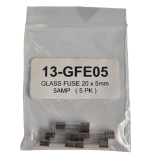 Glass Fuse 20MM 5.0AMP 5 Pack
