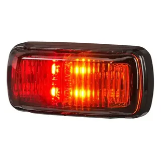 Narva 9–33 Volt LED Side Marker Lamp (Red/amber) with Black Deflector Base and 0.5M Cable