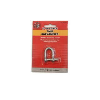 D-Shackle - Galvanised - 6mm - 15mm x 13mm Trojan