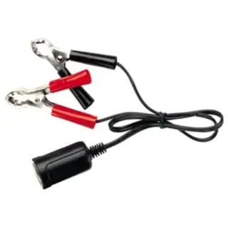 Battery Clips with Extended Lead and Accessory Socket