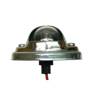 Licence Plate Lamp Metal Single BA9s 12V Chrome