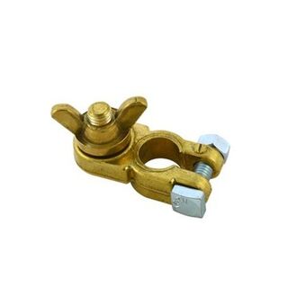 BT18NB — H/Duty Battery Terminal Negative 10mm Brass Wing Nut