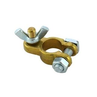 BT6NB — Battery Terminal Negative Brass Wing Nut M8 Stud