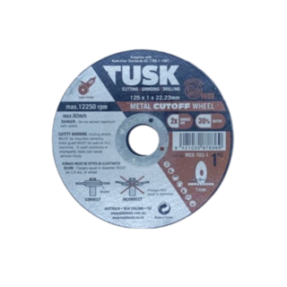 Metal Cut-Off Wheel Tusk 125X1X22.23 10Pc