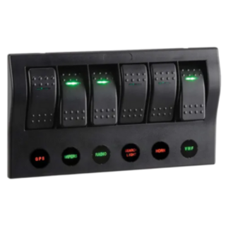Switch Panel 6 Way LED Circuit Breaker